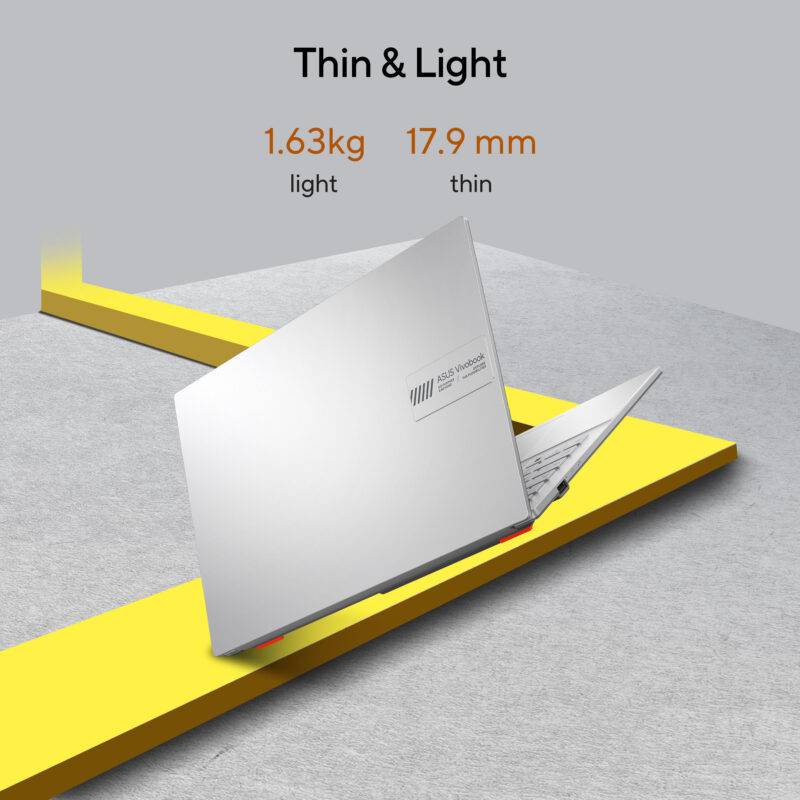 17.9 mm and 1.63 kg thin and light design for easy one-handed carrying.