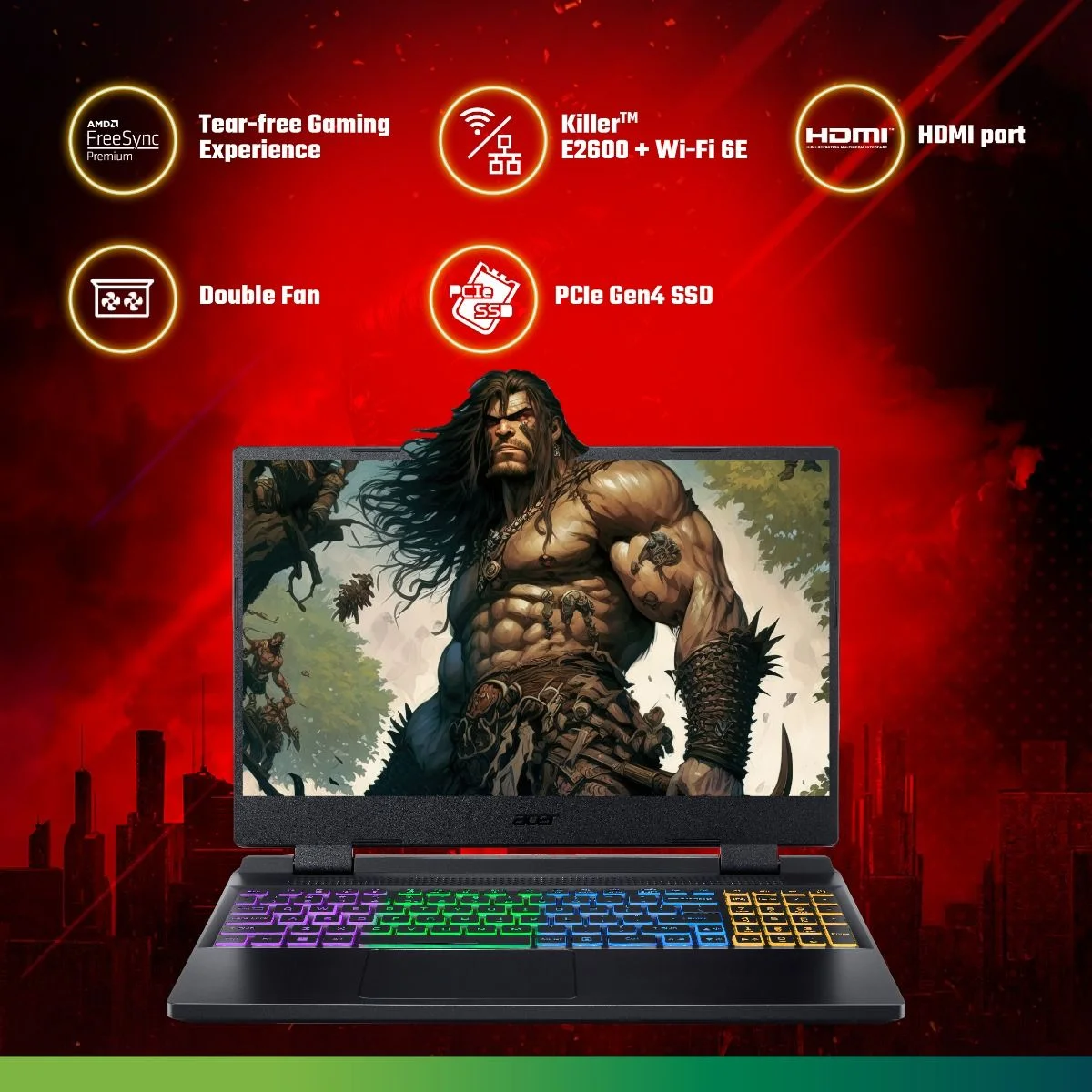 ACER NITRO 5 AMD AMD Unleashes Pure Gaming Adrenaline Built using the latest breakthrough 6nm processor technology, AMD Ryzen™ 6000 Series Processors are the most advanced laptop processors in the world, designed to deliver incredible performance while remaining cool and quiet.
