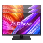 The asus proart tv is shown on a black background.
