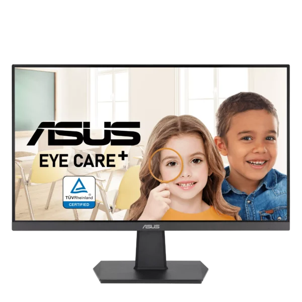 Asus VA24EHF Eye Care 23.8inch Monitors with a child on them.