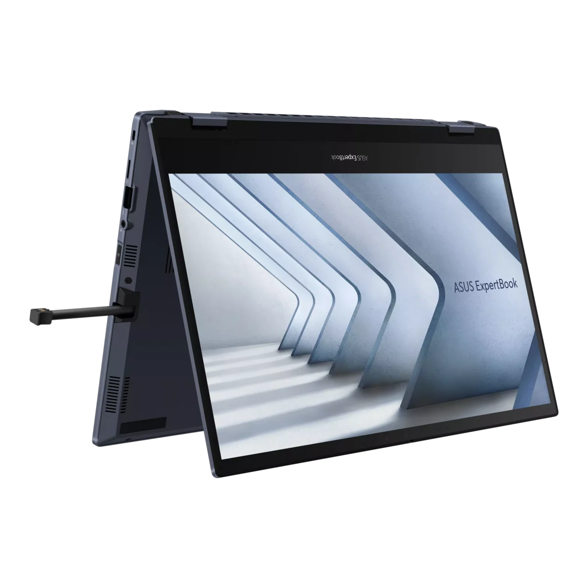 ASUS ExpertBook B5 B5402FVA 360° hinge With a 360°-flippable hinge, ExpertBook B5 Flip can be used in a multitude of ways, including both tent and tablet modes, making it easier for instant collaboration, content-sharing and presentations.